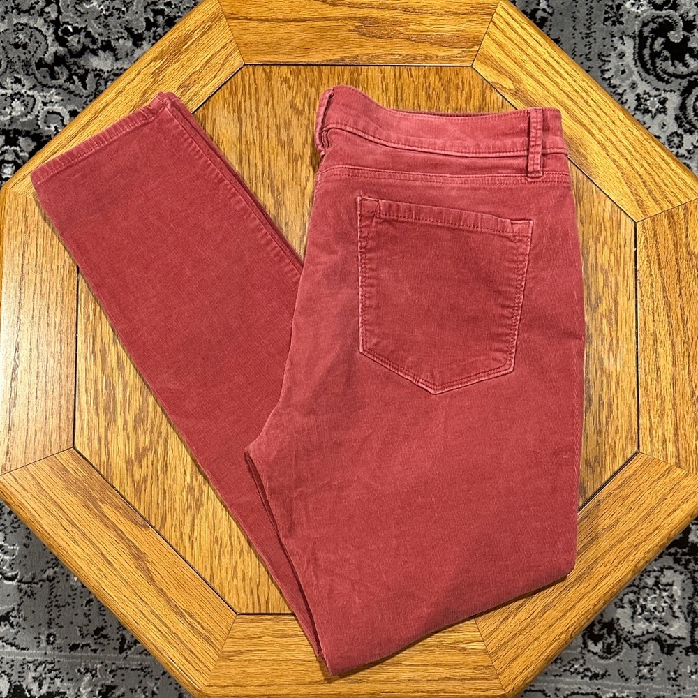 *LOFT* Dark Mauve Modern Skinny Corduroy Pants Size 12